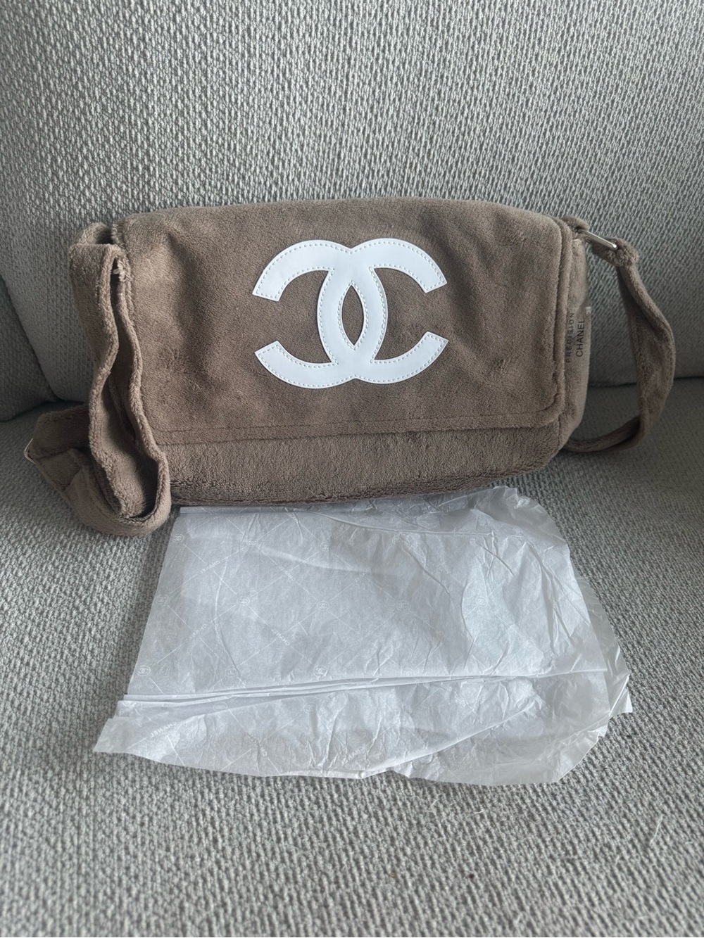 Chanel Precision terry cloth crossbody flap bag